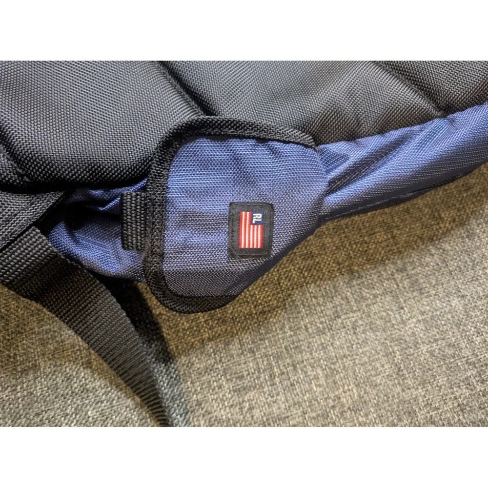 Vintage Polo Sport Ralph Lauren Blue Backpack School Bag Large USA VTG 90s